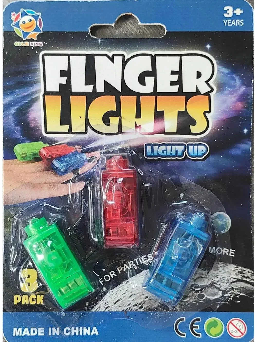 3 Pack Finger Lights Toy Fidget Toy - NEW